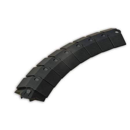 Cable Protector Extension, 3/4 in H, 3 in L, 13-1/8 in W, 1 Channel, ABS, Black MPN:1803