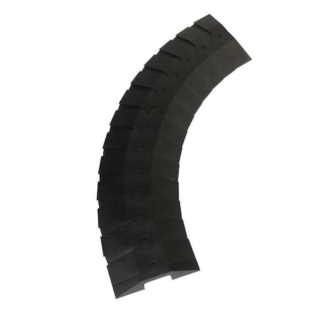 Cable Protector, 1-3/8 in H, 33 in L, 9-3/4 in W, 1 Channel, ABS, Black MPN:1832