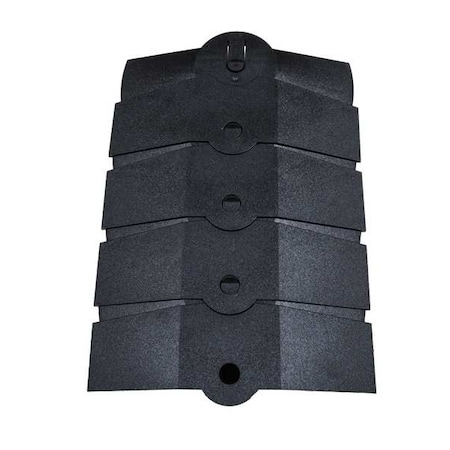 Cable Protector Extension, 1-3/8 in H, 14-1/8 in L, 9-3/4 in W, 1 Channel, ABS, Black MPN:1833