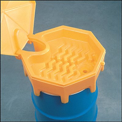 Drum Funnel with Lid Yellow PE NPT MPN:499