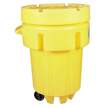 Open Head Overpack Drum, Polyethylene, 95 gal, Unlined, Yellow MPN:584