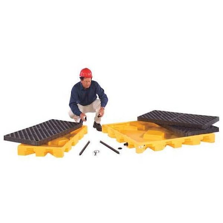 Spill Deck, 44 gal Spill Capacity, 4 Drums, 6, 000 lb Load Capacity, Polyethylene MPN:1072
