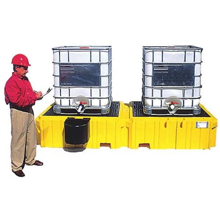 Spill Pallet, 535 gal Spill Capacity, 2 Drums, 8, 000 lb Load Capacity, Polyethylene MPN:1141