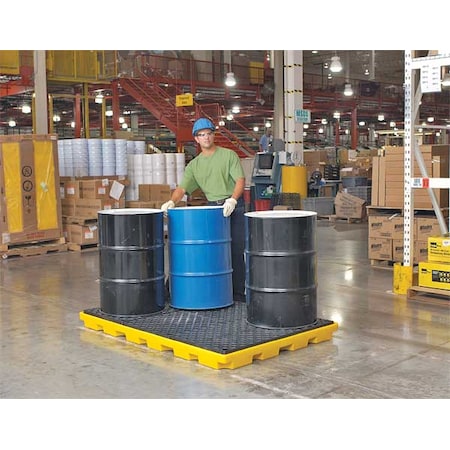 Spill Deck, 66 gal Spill Capacity, 6 Drums, 9, 000 lb Load Capacity, Polyethylene MPN:1175