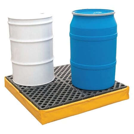 Spill Pallet, 66 gal Spill Capacity, 4 Drums, 2, 400 lb Load Capacity, Polyethylene MPN:1341