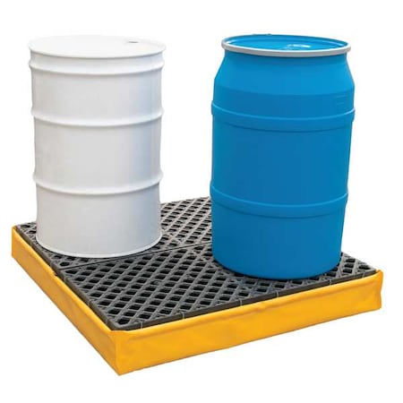 Spill Pallet, 66 gal Spill Capacity, 4 Drums, 2, 400 lb Load Capacity, Polyethylene MPN:1346