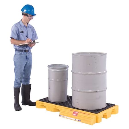 Spill Deck, 88 gal Spill Capacity, 2 Drums, 3, 000 lb Load Capacity, Polyethylene MPN:2329