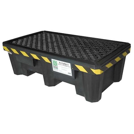 Spill Pallet, 66 gal Spill Capacity, 2 Drums, 1, 500 lb Load Capacity, Polyethylene MPN:2504