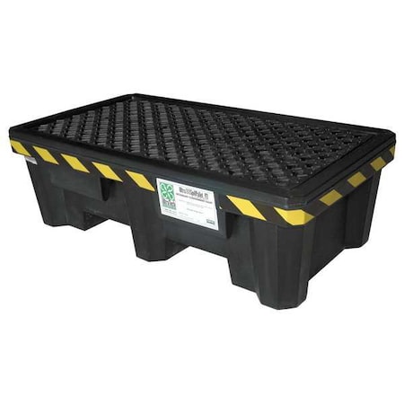 Spill Pallet, 66 gal Spill Capacity, 2 Drums, 1, 500 lb Load Capacity, Polyethylene MPN:2505