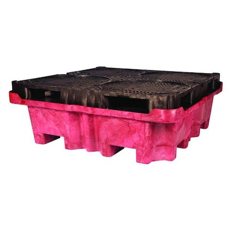 Spill Pallet, 85 gal Spill Capacity, 4 Drums, 6, 500 lb Load Capacity, Polyethylene MPN:801