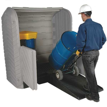 Spill Pallet, 66 gal Spill Capacity, 2 Drums, 4, 500 lb Load Capacity, Polyethylene MPN:9675