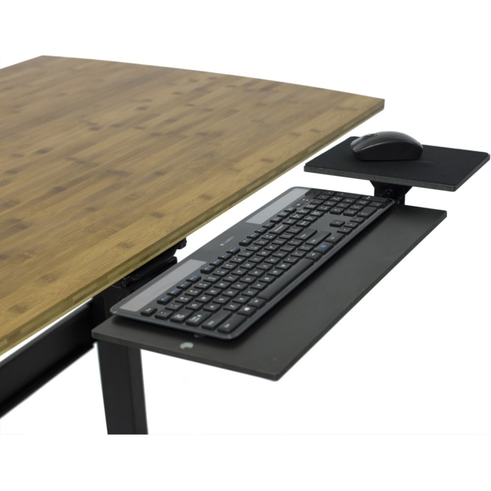 Uncaged Ergonomics KT1 Ergonomic Under Desk Computer Keyboard Tray Adjustable Height Negative Tilt Drawer with Ambidextrous Mouse Pad MPN:KT1-B