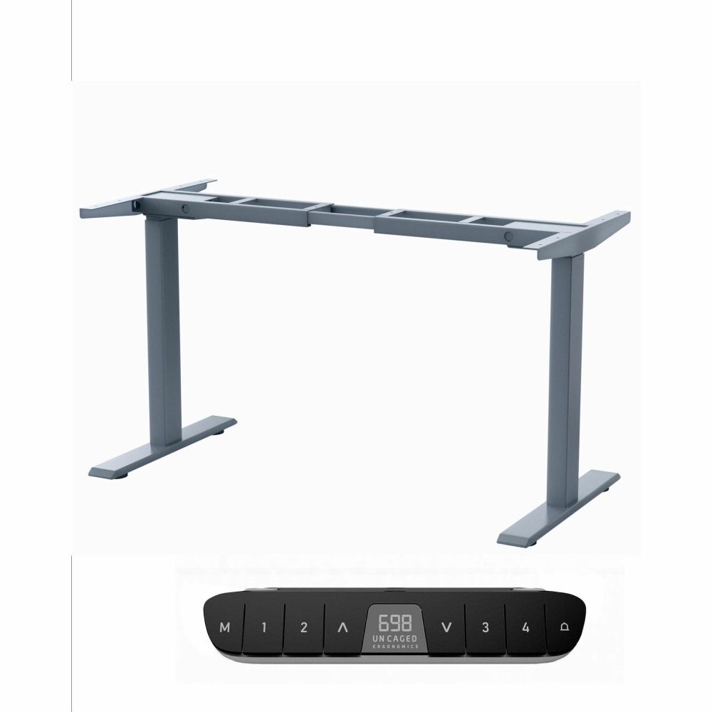 Rise Up Dual Motor Electric Standing Desk Frame with Memory Adjustable Height 26-51.6in Gray MPN:RUG