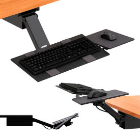 Uncaged Ergonomics KT2-B Adjustable Standing Desk Keyboard Tray Black KT2-B