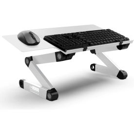Uncaged Ergonomics WEKTS WorkEZ Keyboard Tray & Mouse Pad Silver WEKTS