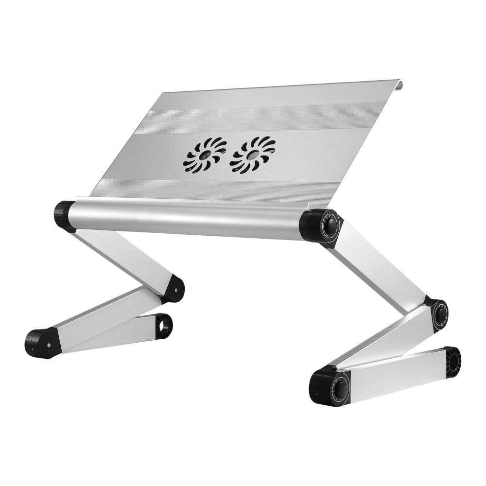 WorkEZ Executive Adjustable Laptop Stand With Fans And USB Ports, Silver MPN:WEEFHS