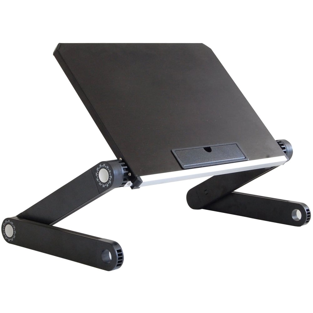 WorkEZ Light Black Lightweight Adjustable Aluminum Laptop Stand & Lap Desk - Ergonomic laptop cooling riser desktop stand (Min Order Qty 2) MPN:WEL-BLACK