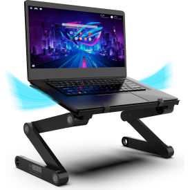 Uncaged Ergonomics WEPB WorkEZ Professional Aluminum Laptop Stand Black WEPB