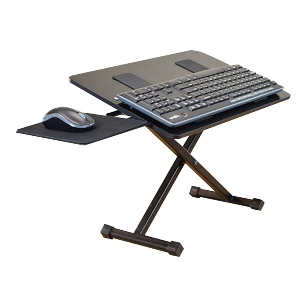 Uncaged Ergonomics KT3 Adjustable Height Tilt Computer Keyboard Stand. Ergonomic On Desk Stand Up Desktop Riser. Raise Keyboards To Standing Height MPN:KT3-B