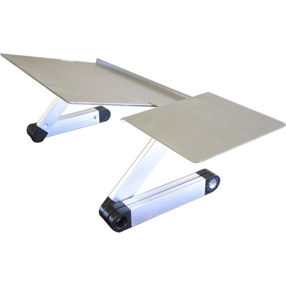 WorkEZ Adjustable-Height Tilt Ergonomic Computer Keyboard Stand Riser, Silver MPN:WEKTS