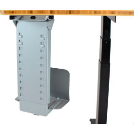 Uncaged Ergonomics CPU1g Under-Desk Swivel CPU Holder Neutral Gray CPU1g