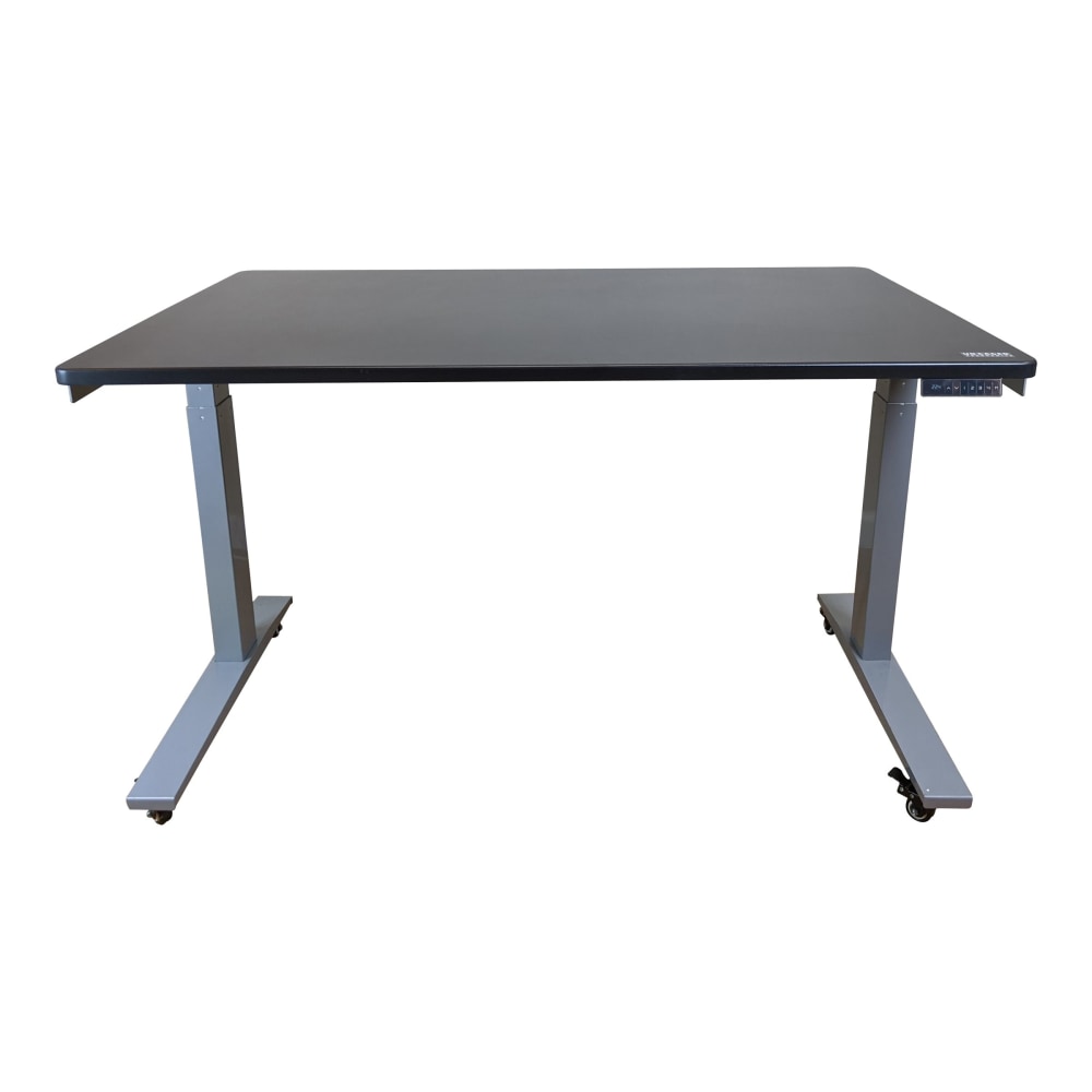 Rise Up Electric Standing Desk 48x30in Black Desktop Dual Motors Adjustable Gray Frame (26-51.6in) with memory - RUGBKMDF48 MPN:RUGBKMDF48