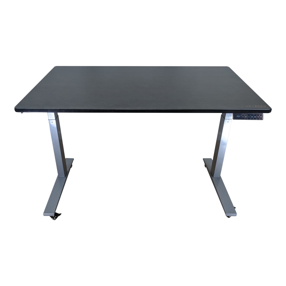 Rise Up Electric Standing Desk 60x30in Black Desktop Dual Motors Adjustable Gray Frame (26-51.6in) with memory - RUGBKMDF60 MPN:RUGBKMDF60