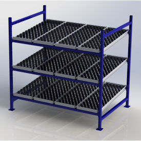 UNEX FC99SW72483-S Flow Cell Heavy Duty Gravity Rack w/ wheelbed Starter3 Level 72