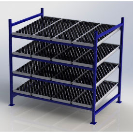 UNEX FC99SW72484-S Flow Cell Heavy Duty Gravity Rack w/ wheelbed Starter4 Level 72
