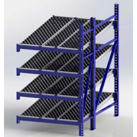 UNEX RR99S2W4X6-A Gravity Flow Roller Rack with Wheel Bed Add-On 48