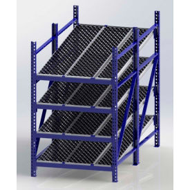 UNEX RR99S2W4X8-S Gravity Flow Roller Rack with Wheel Bed Starter 48