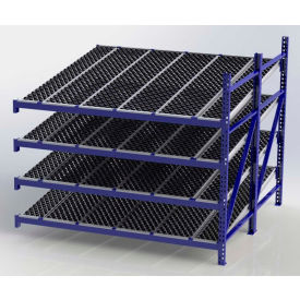 UNEX RR99S2W8X8-A Gravity Flow Roller Rack with Wheel Bed Add-On 96