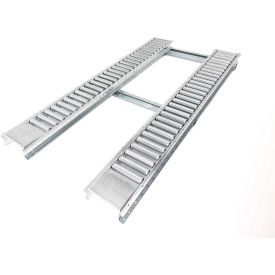 UNEX® Pallet Track Steel Floor Conveyor - 2 Roller Lanes 8'L - 8000 Lb. Cap. PTMRS23050X96
