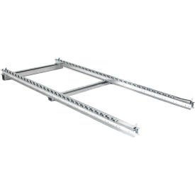 UNEX® Pallet Track Floor Conveyor - 2 Inline Skate Wheel Lanes 8'L - 3360 Lb. Cap. PTSW33038X96