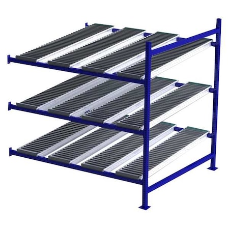 Add-On Gravity Flow Rack, 60 in D, 72 in W, 3 Shelves, Blue MPN:FC99SR72603-A