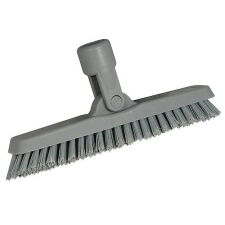 1 3/8 in W Swivel Corner Brush Head, Stiff, 56 in L Handle, 8 5/8 in L Brush, Gray, Not Applicable MPN:CB20G