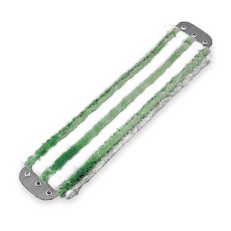 Flat Mop, Clamp On Connection, Cut-End, Green, Microfiber MPN:MD400