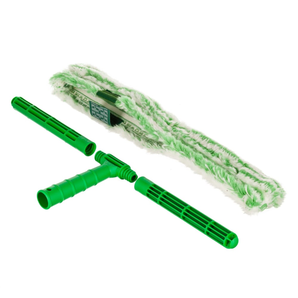 Unger Monsoon Plus StripWasher Complete with Green Plastic Handle, Green/White Sleeve, 18in Wide Sleeve, 10/Carton MPN:UNGMC450