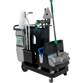 Unger® DeepCleanRx™ Janitorial Cart System Black CRTDC