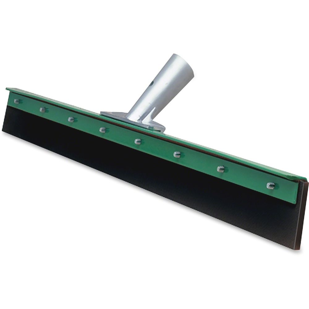 Unger AquaDozer Straight 24in Floor Squeegee - 23.62in EPDM Rubber Blade - Sturdy, Heavy Duty, Durable, Long Lasting - Green, Black - 1Each (Min Order Qty 2) MPN:FP600