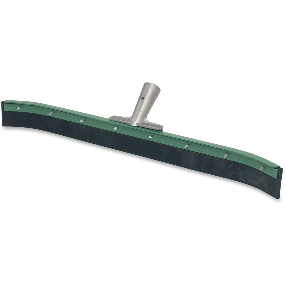 Unger AquaDozer Curved 24in Floor Squeegee - 23.62in EPDM Rubber Blade - Sturdy, Heavy Duty, Durable - Green, Black (Min Order Qty 2) MPN:FP60C