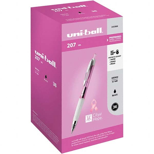 Retractable Gel Pen: 0.7 mm Tip, Black Ink MPN:2003896