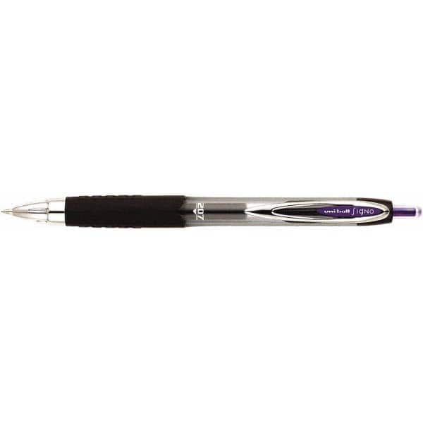 Retractable Pen: 0.7 mm Tip, Purple Ink MPN:70221