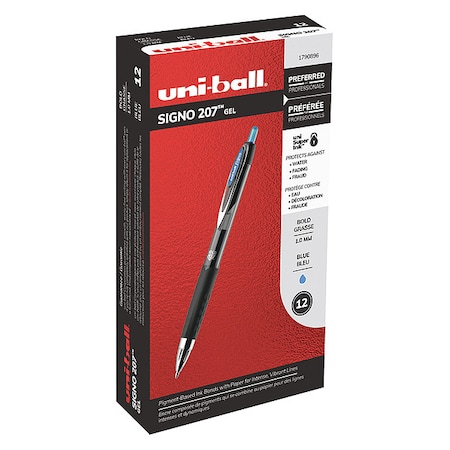 Retractable Rollerball Gel Pen, 1.0 mm, Blue PK12 MPN:1790896