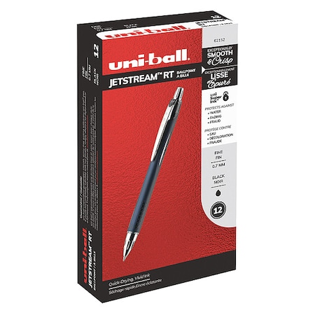 Retractable Rollerball Pen, Fine 0.7 mm, Black PK12 MPN:62152
