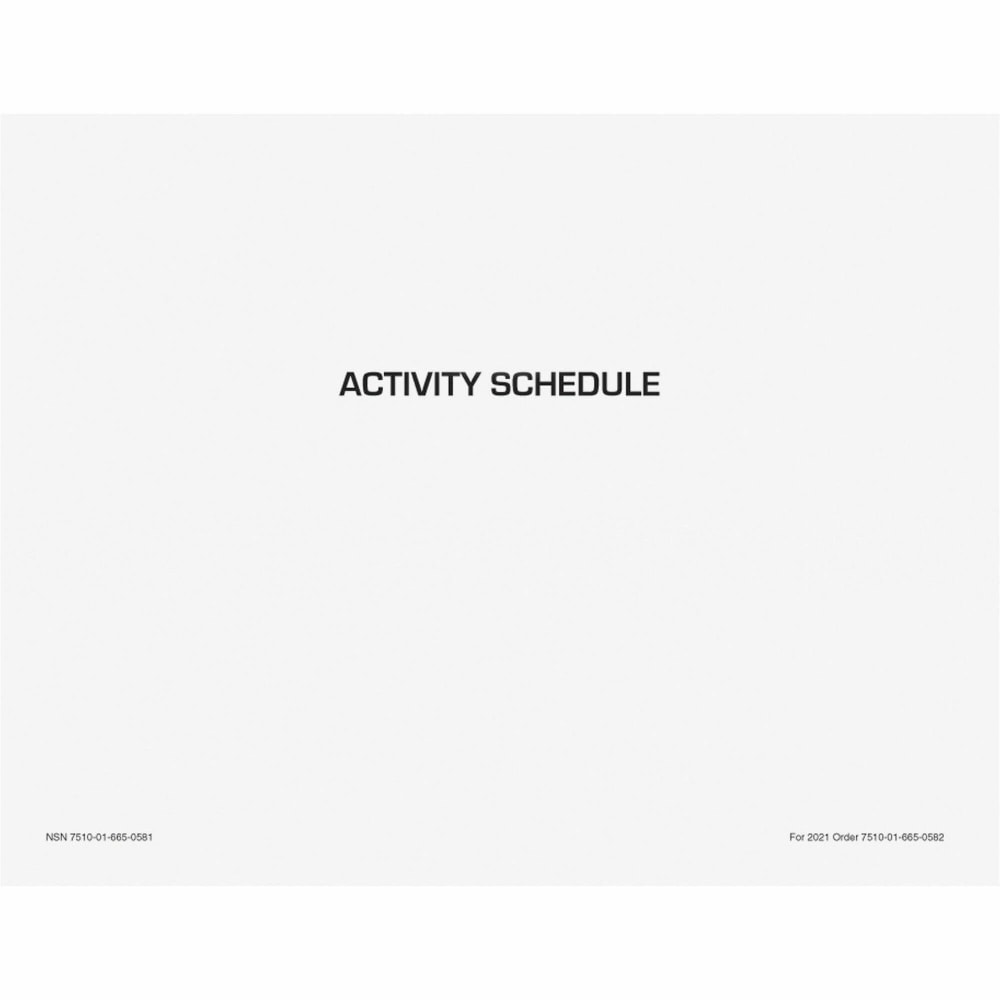 Unicor Flip Style Activity Schedule Calendar, 6650589 MPN:6650589