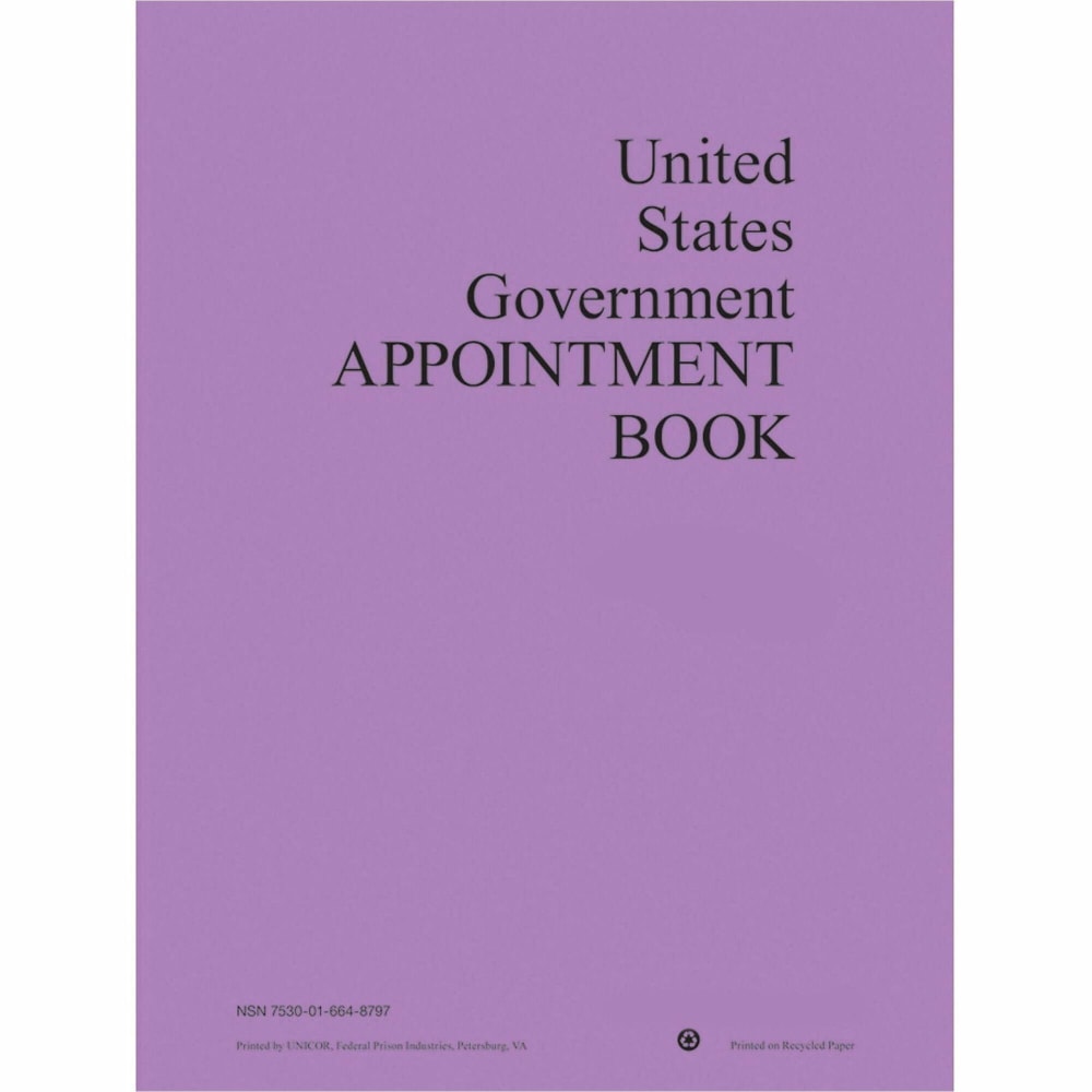 Unicor Weekly Appointment Book, 6648897 MPN:6648809