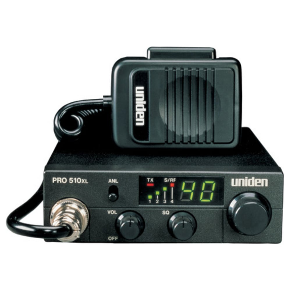 Uniden Professional Series 40-Channel Compact CB Radio, 1-3/8inH x 4-1/2inW x 6-3/4inD, Black, PRO510XL MPN:PRO510XL