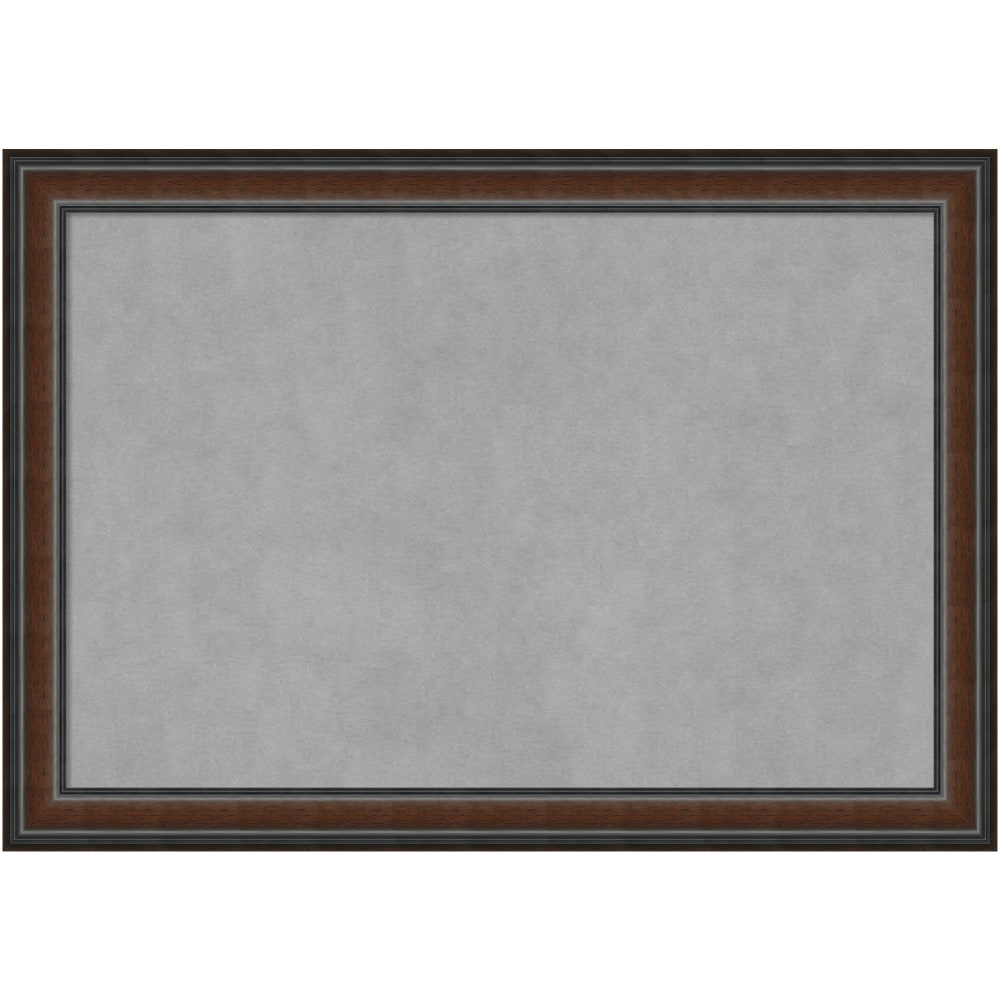 Amanti Art Magnetic Bulletin Board, Steel/Aluminum, 41in x 29in, Cyprus Walnut Wood Frame MPN:A42703908101