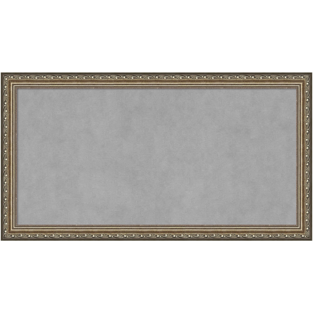 Amanti Art Magnetic Bulletin Board, Steel/Aluminum, 26in x 14in, Parisian Silver Wood Frame MPN:A42703908299